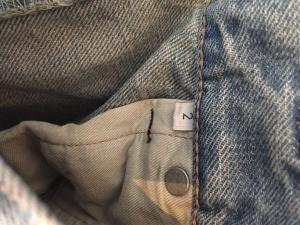 17SS UNUSED UW0569 damage denim pants デニム ダメージ アンユーズド