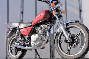 弾丸 GN125 マフラー メッキショート管 バッフル着脱可能