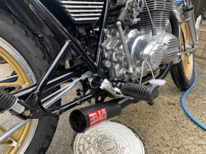 CB400F ヨシムラタイプショート管 アルミフランジ 64パイ ヨシムラ本物？モリワキ ？BRC？メーカー不明 集合管 ショートマフラー