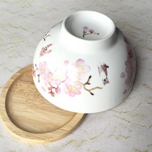 桜と柴犬　茶碗_3