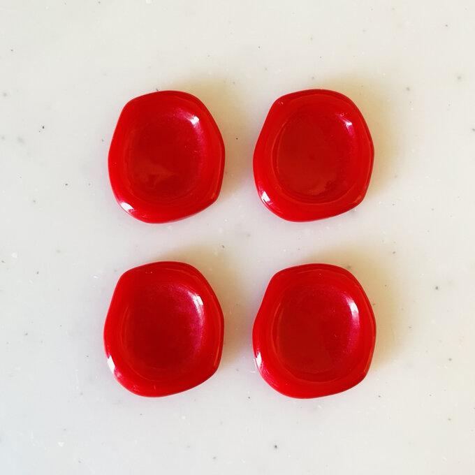 Red Distorted Oval Cabochons_1