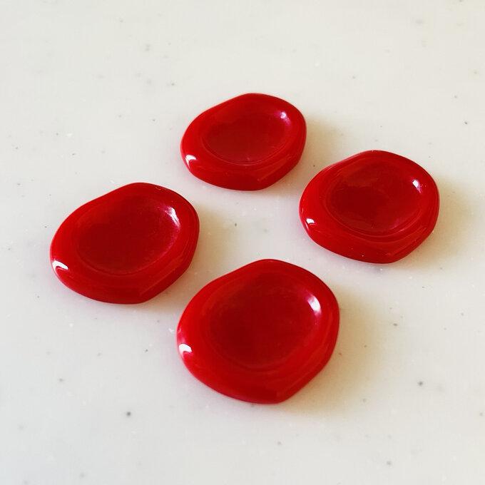 Red Distorted Oval Cabochons_2