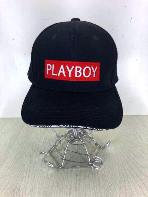 PLAY BOY(プレイボーイ)ボックスロゴ刺繍キャップキャップ帽子_1