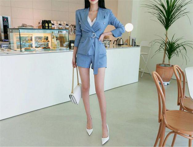 独特の存在感 エレガント スーツ セット 韓国 ダブルブレス