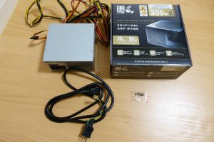 玄人志向 KRPW-SS350W/90+ 350W ☆80PLUS GOLD☆ ATX電源ユニット 完動