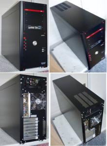 パソコン 自作 PC WiNDy 星野金属 ALEXER VX2200 SANCTUARY Black KnightⅢ/E -2 Black&Red  i5-4570S 8G SSD120G+2T Win10