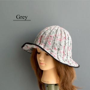 【手編みキット】 Knit Hat  / Grey_1