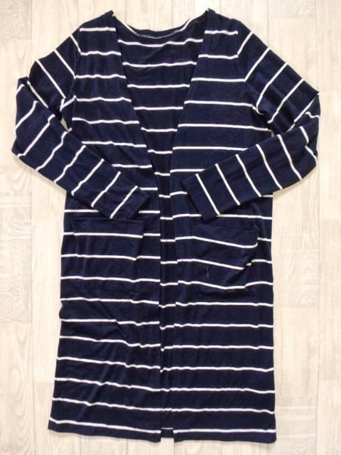 ボーダー ロングカーディガン