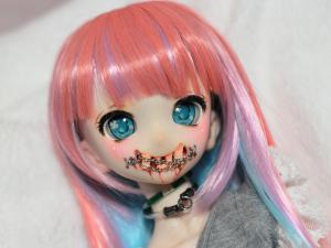 34DOLLS】 傷メイク 難あり DDH-10 SW肌 カスタムヘッド アイ付き ボークス ドルフィードリーム ホラードール MDD DD